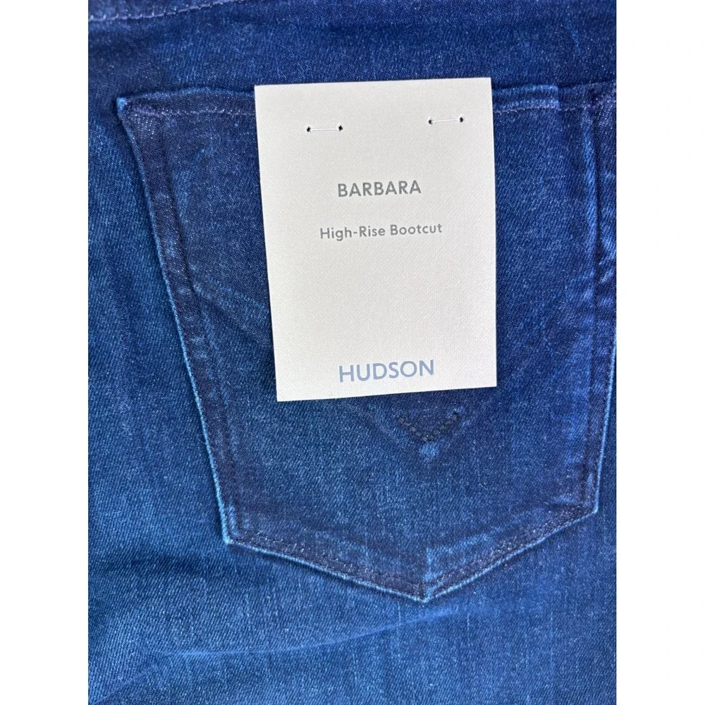 Hudson Barbara High Rise Bootcut Jeans Dark Wash Blue Denim Size 34 - Picture 6 of 8